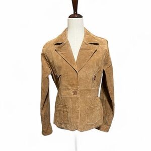 Vintage Y2K Dollhouse Tan Suede Women's Jacket